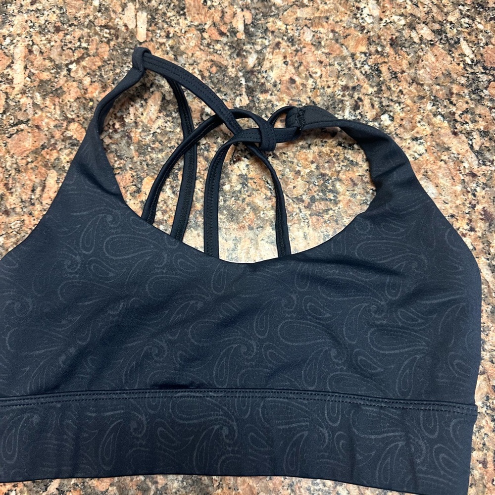 Black Strappy Sports Bra